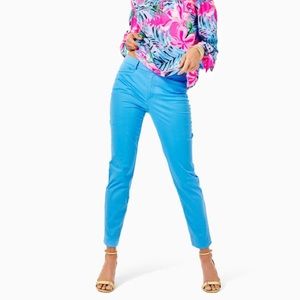 NWT Lilly Pulitzer Kelly Stretch Pants - Size 2 - Zanzibar Blue